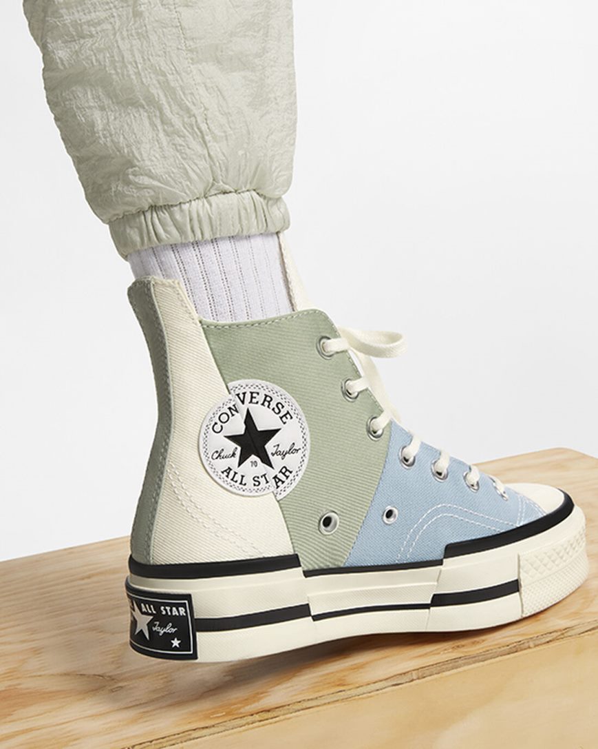 Tenisky Vysoke Converse Chuck 70 Plus Materiál Mashup Panske Olivovo Zelená | SK HG5KA2